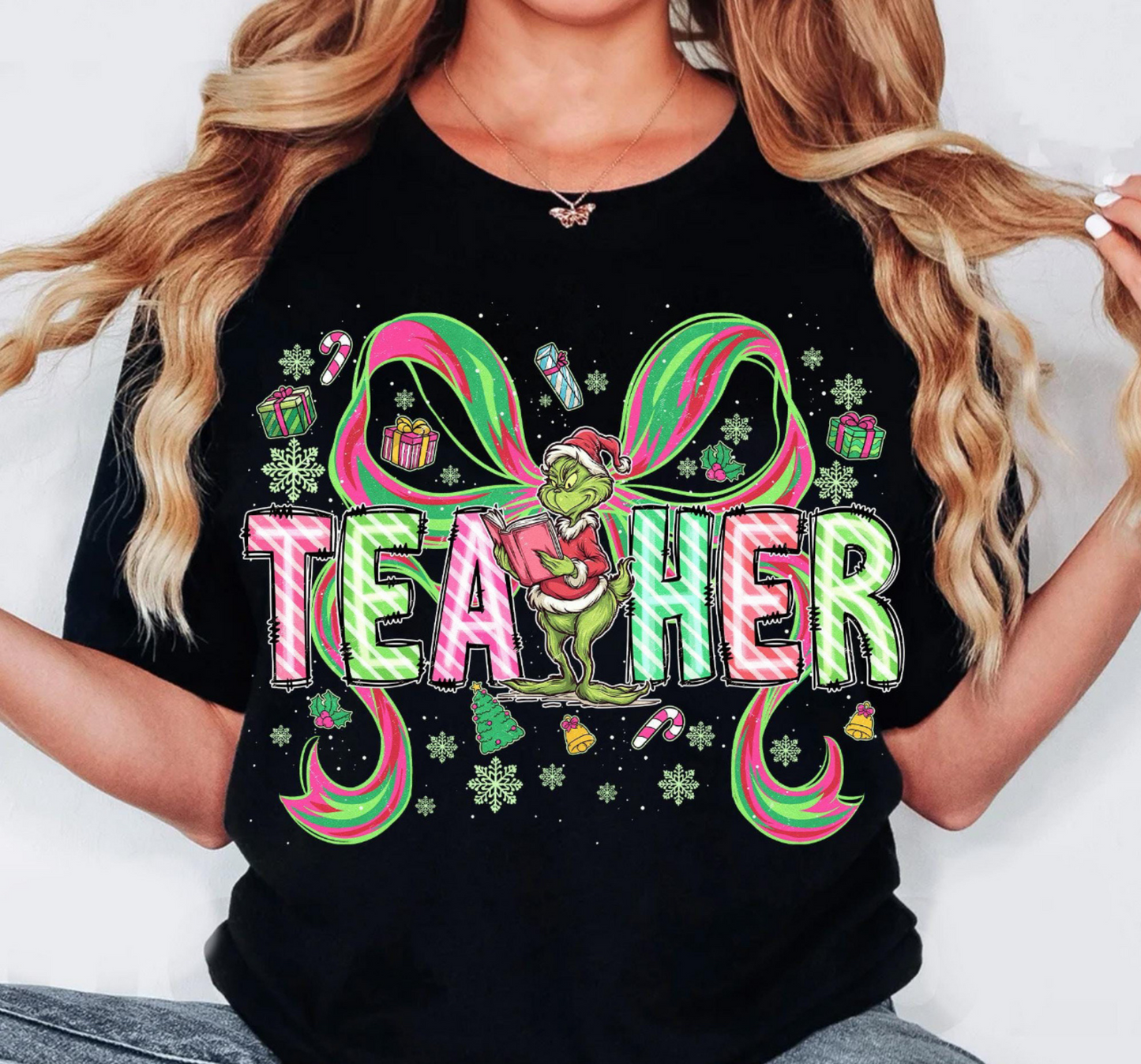 Grinchy Teacher Tee