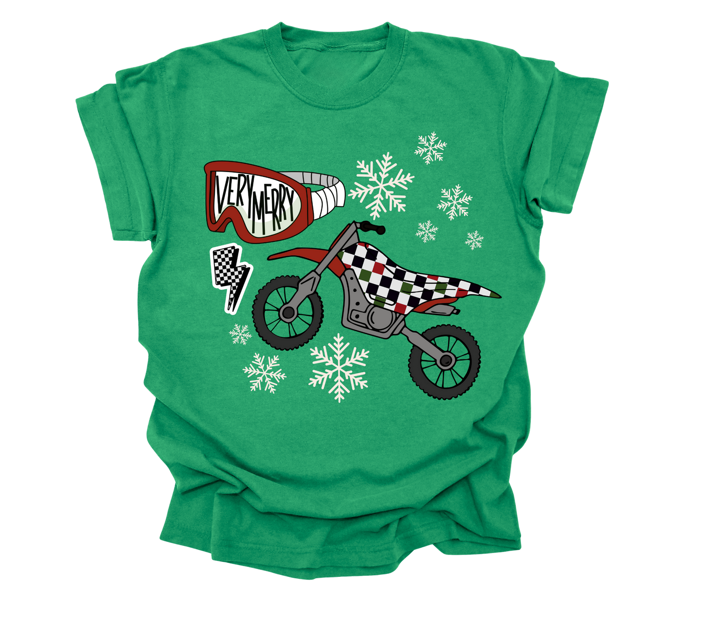 Very Merry Dirt Bike Tee