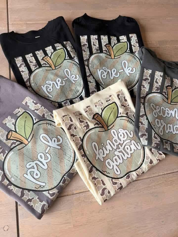 Camo Back To School Tees