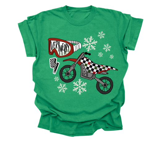 Very Merry Dirt Bike Tee