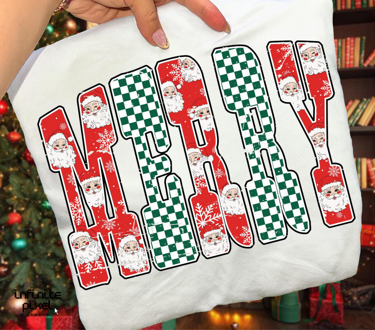 Merry Check Tee
