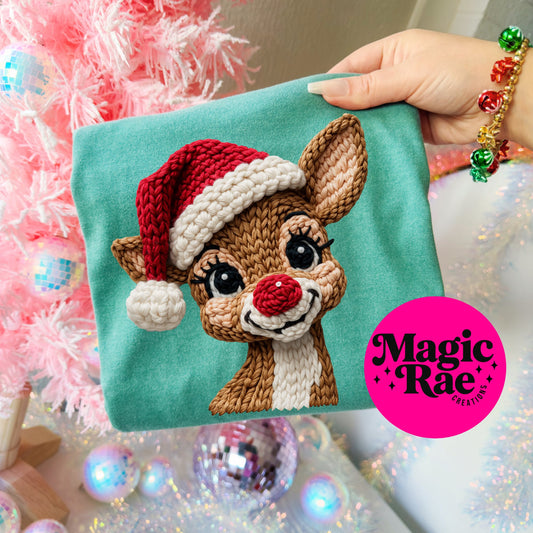 Faux Yarn Rudolph