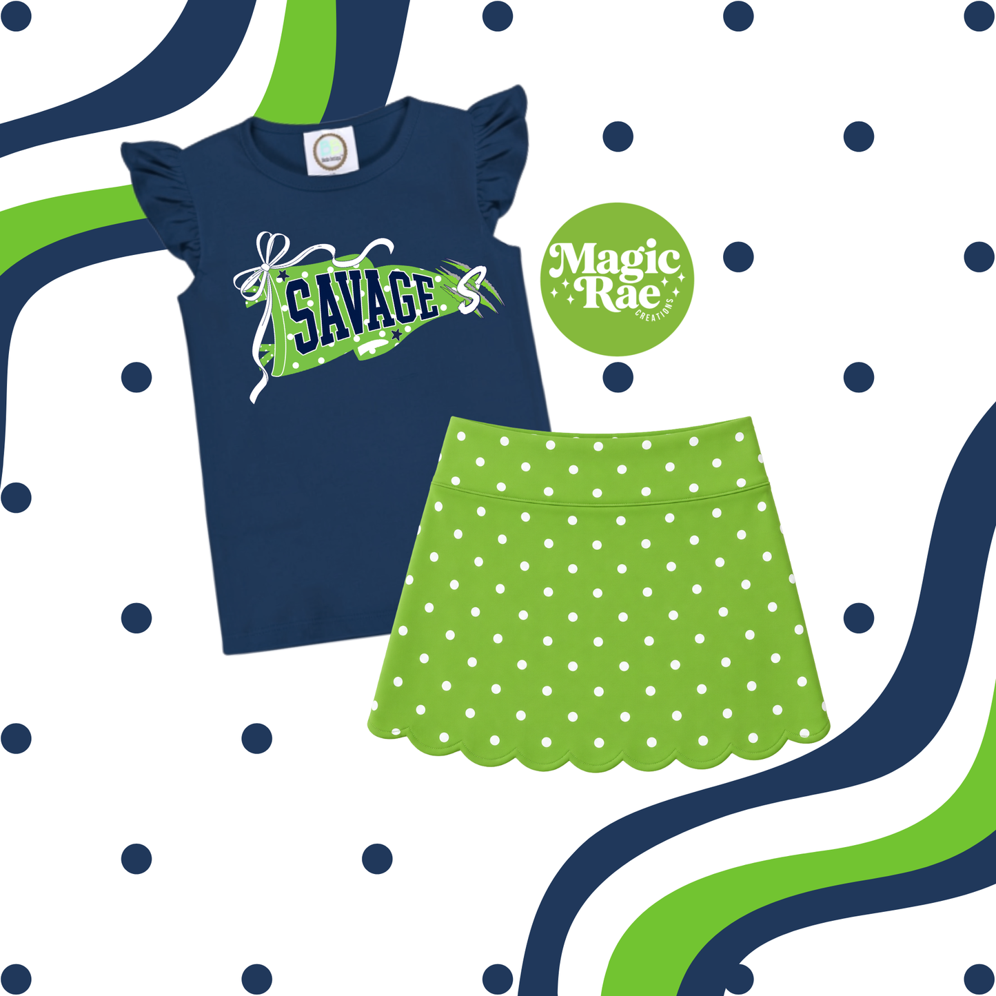Polka Dot School Spirit Set