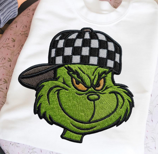 Faux Embroidered Grinch Tee