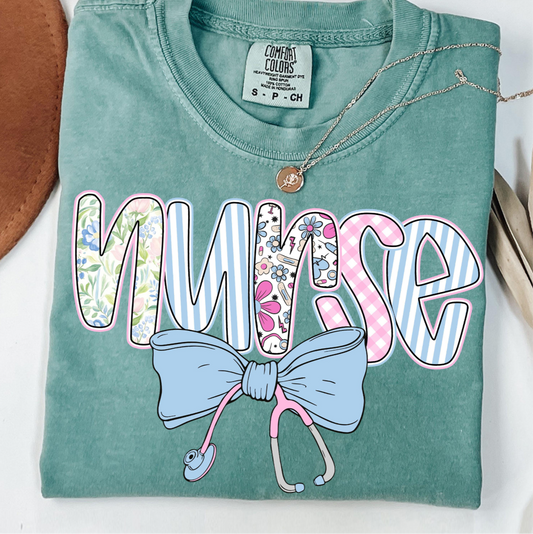 Floral Nurse Tee