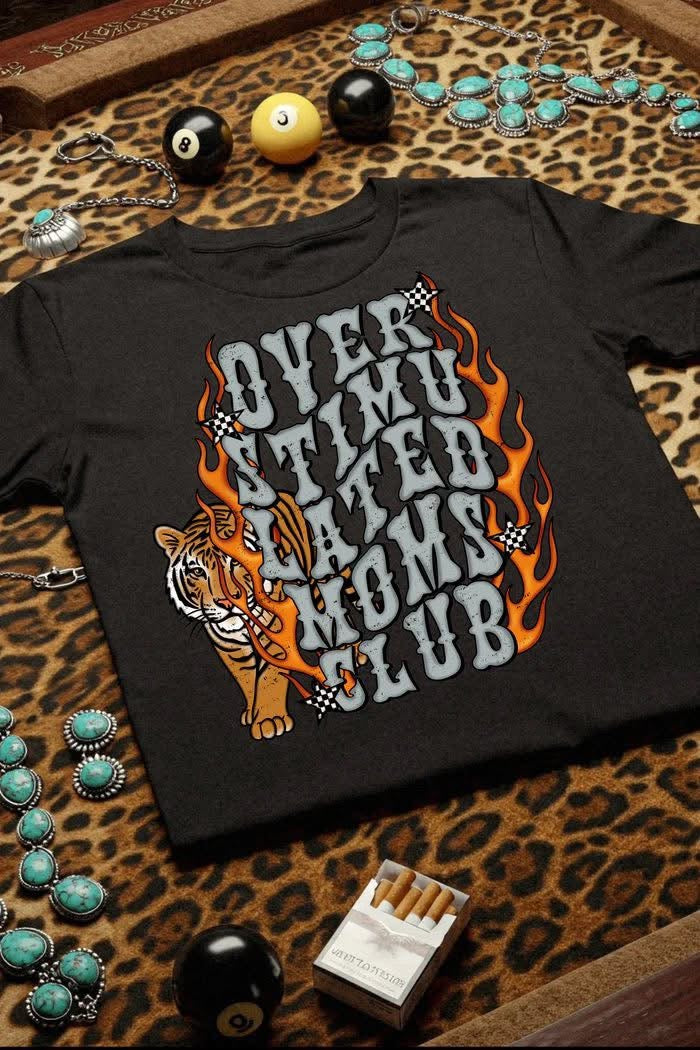 Overstimulated Moms Club Tee