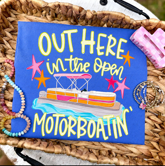 Out Here Motorboatin’ Tee