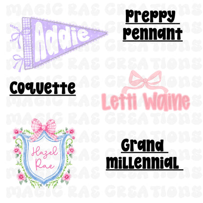 Custom Name Labels