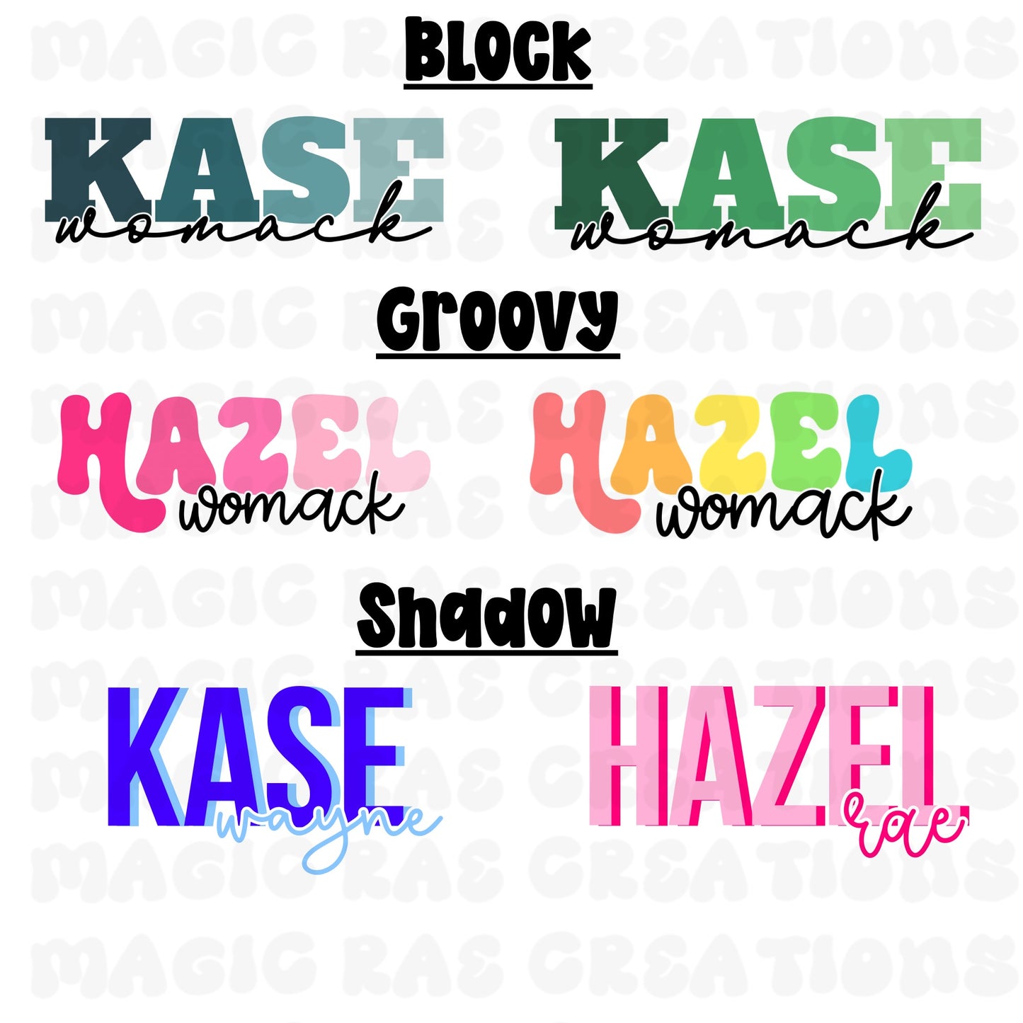 Custom Name Labels