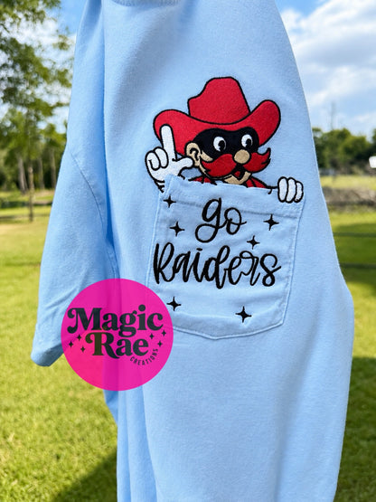 Embroidered Mascot Pocket Tee