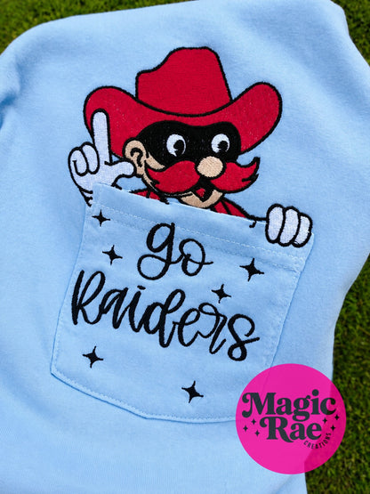Embroidered Mascot Pocket Tee